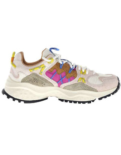 Yamabushi Woman Suede/nylon Ripstop Sneaker Powder-stone-fuchsia Pink