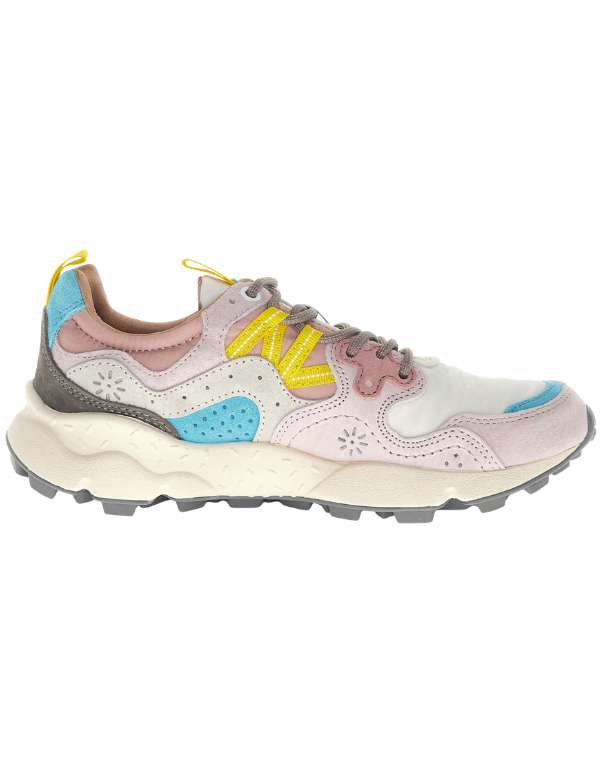 Yamano 3 Woman Suede/nylon Sneaker Light Pink-offwhite-pink Grey