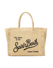 Borsa Vanity Straw Beige Ricamo Nero 1100 Emb