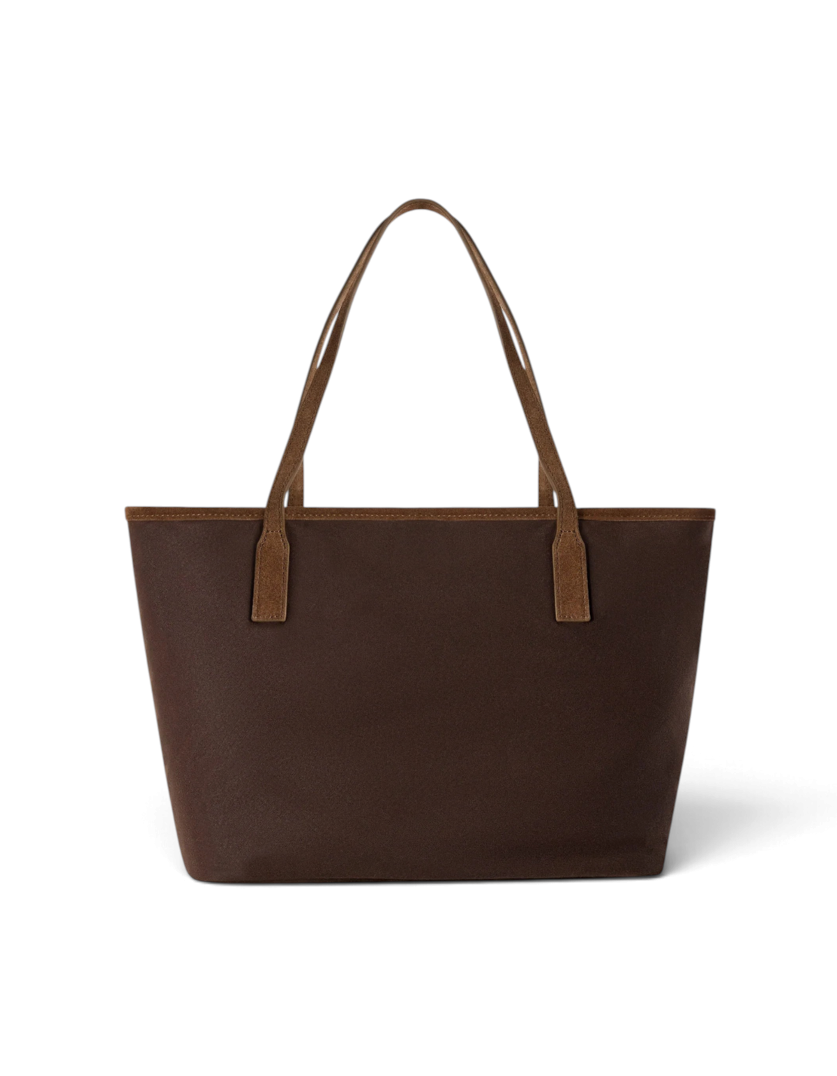 Borsa a mano DevidLabel MC2 Saint Barth City Bag Medium Wax 18 in tessuto marrone con manici in pelle