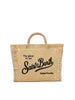 Borsa Colette Straw Sabbia Ricamo Nero 1100 Emb