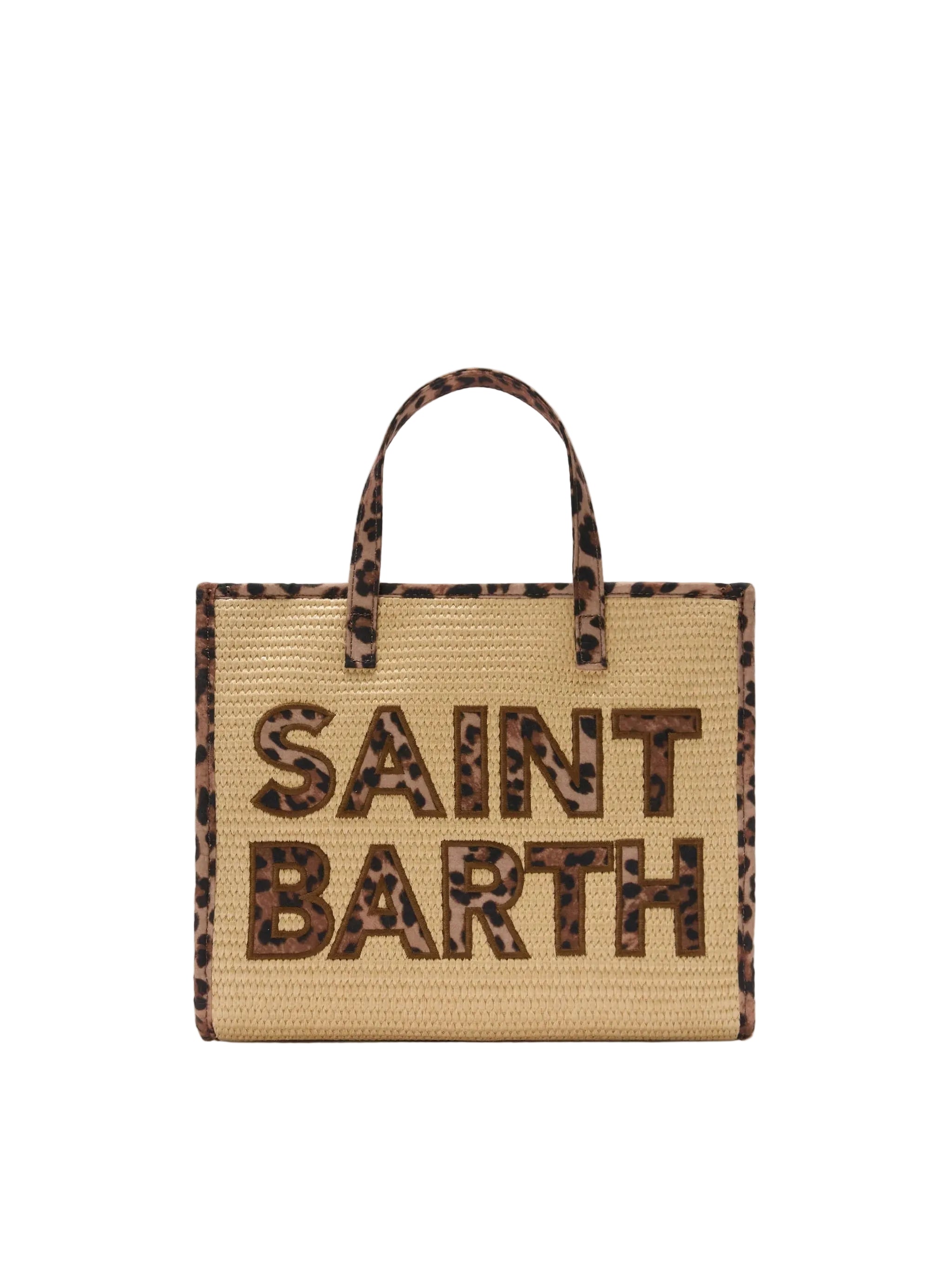 Borsa Vivian Mid Straw Leopard Patch Leopard 18