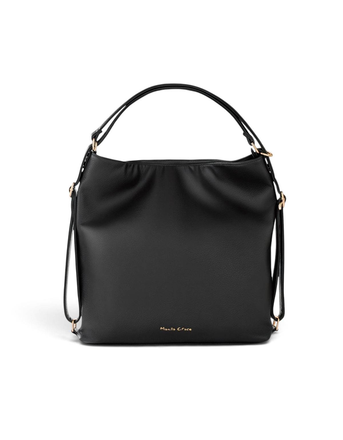 Zaino Trasformabile in Eco Pelle Nero Manila Grace - immagine 1