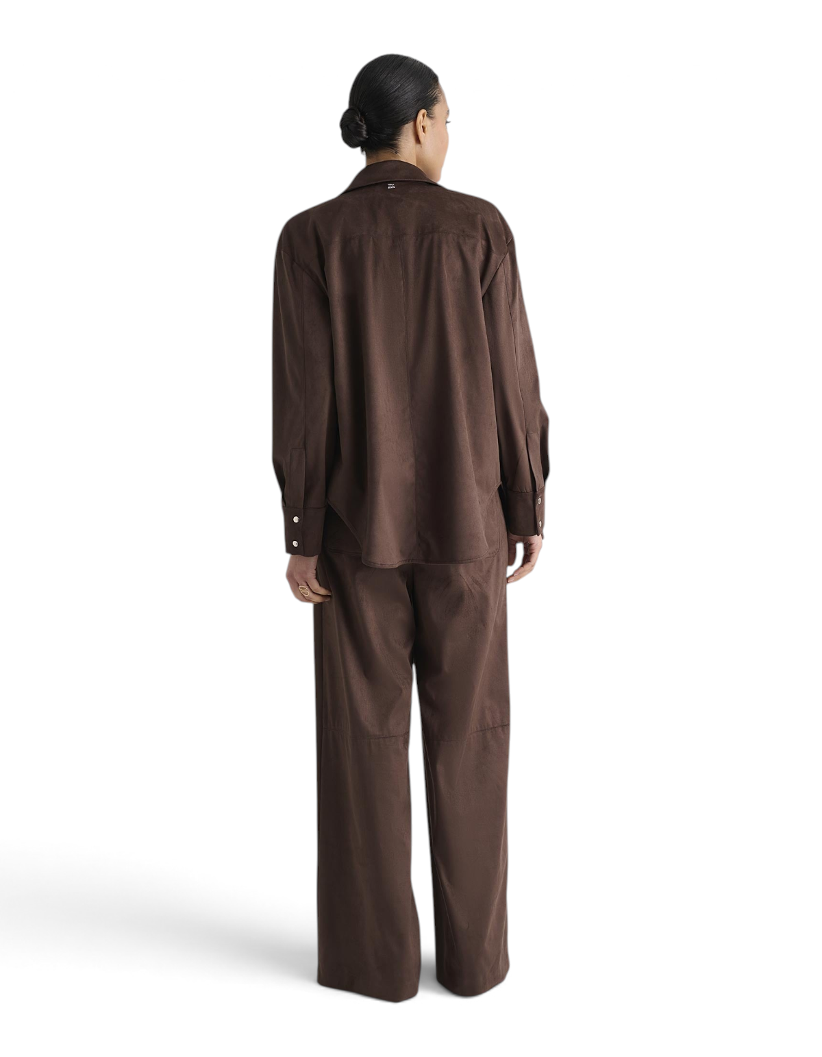 Camicia Effetto Suede con Tasche Potting Soil Manila Grace - immagine 5