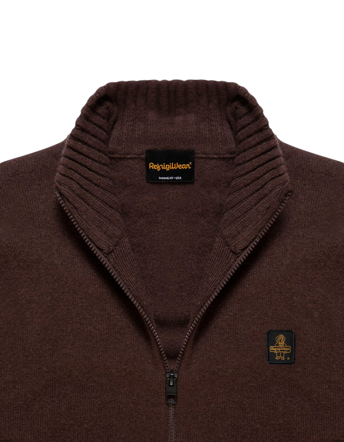 RefrigiWear Maglione con Zip Spencer Coffee - foto ufficiale 3