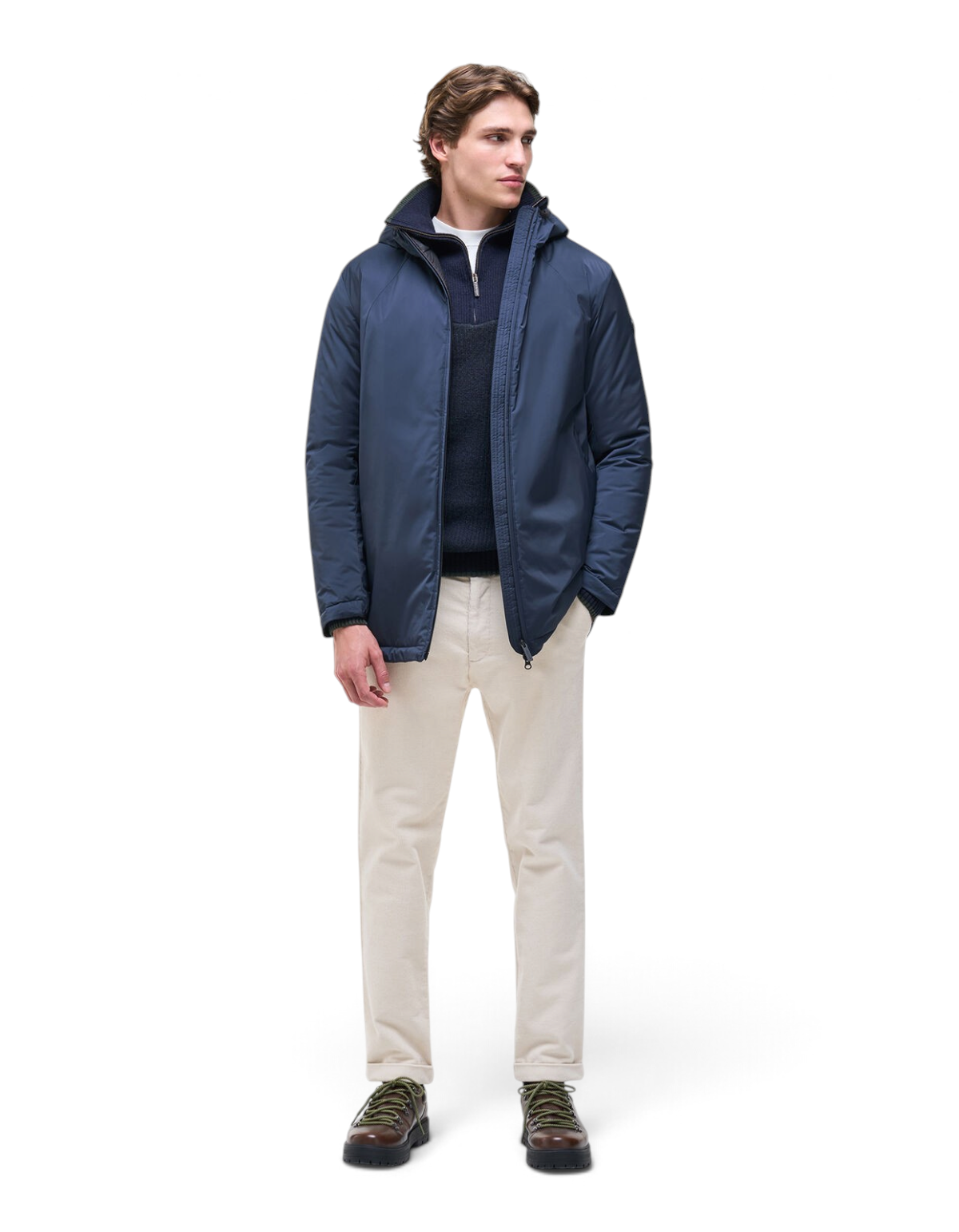 Colmar Originals Giacca lunga stretch autunnale blu navy, vista frontale