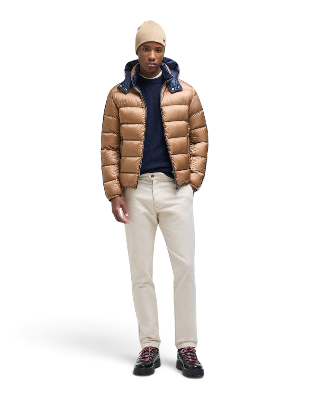 Colmar Originals Piumino Heritage con cappuccio beige Marrakech, vista frontale