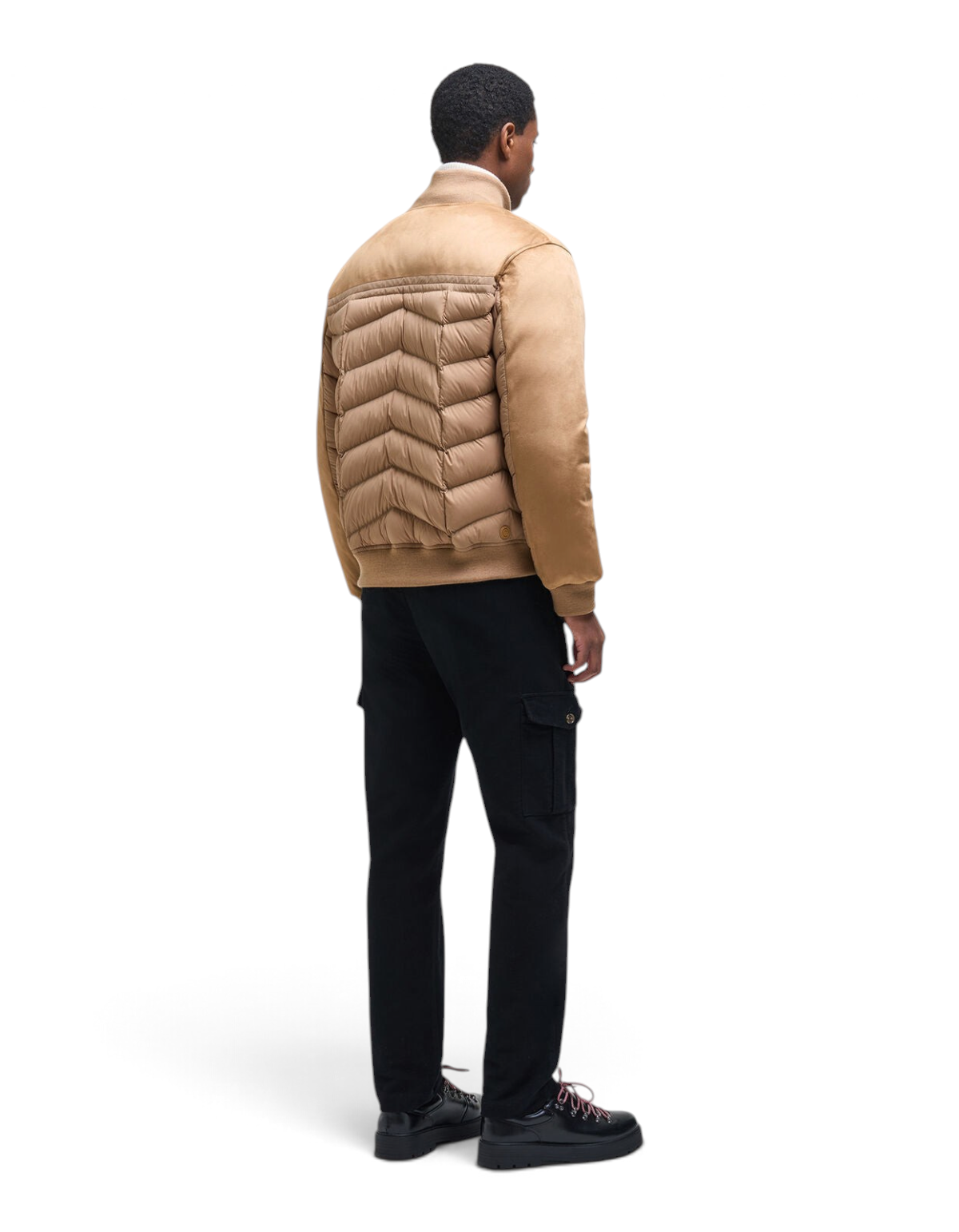 Colmar Originals Bomber in piuma con dettagli suede beige Marrakech, dettaglio del capo