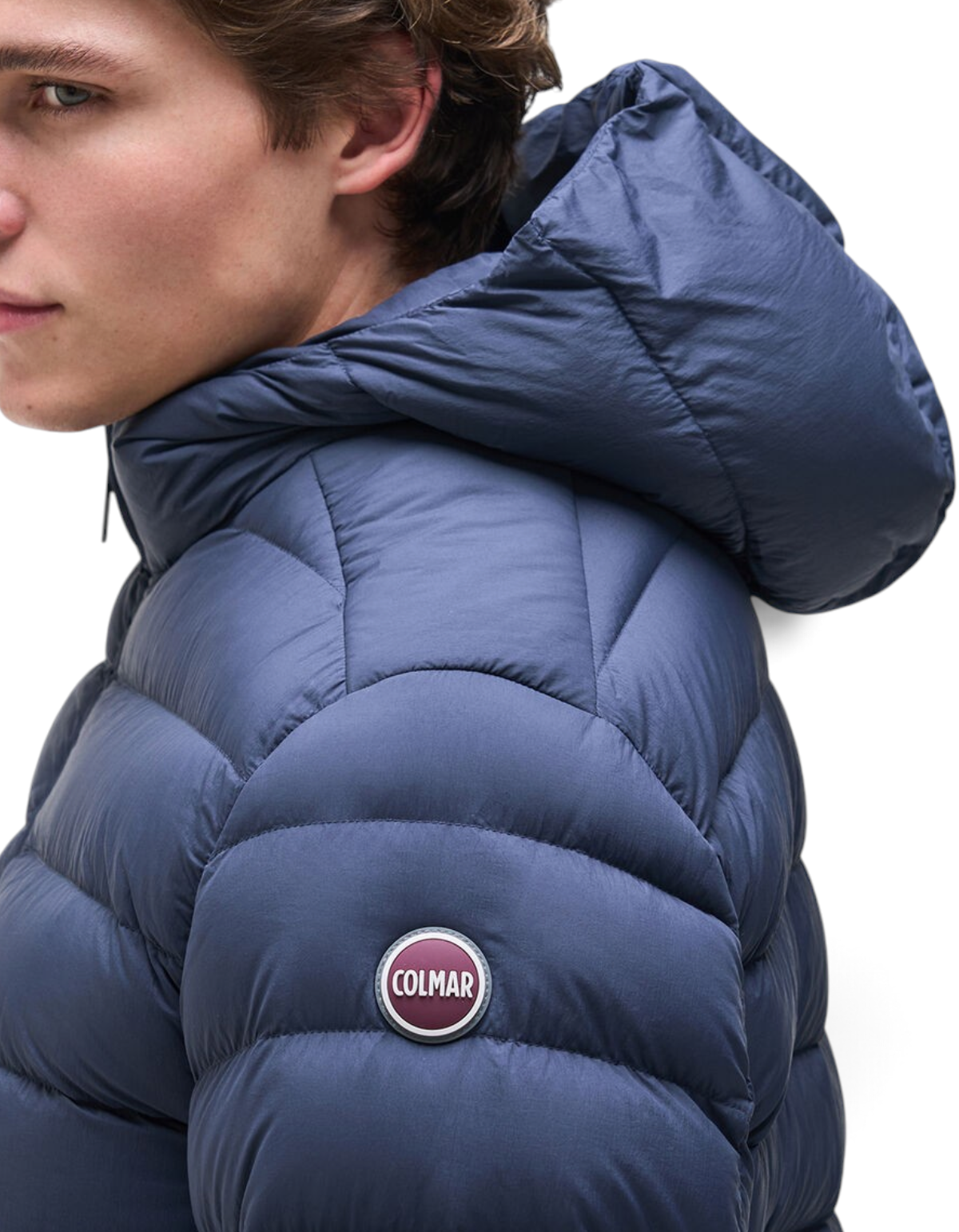 Colmar Originals Piumino opaco con cappuccio blu navy, vista laterale