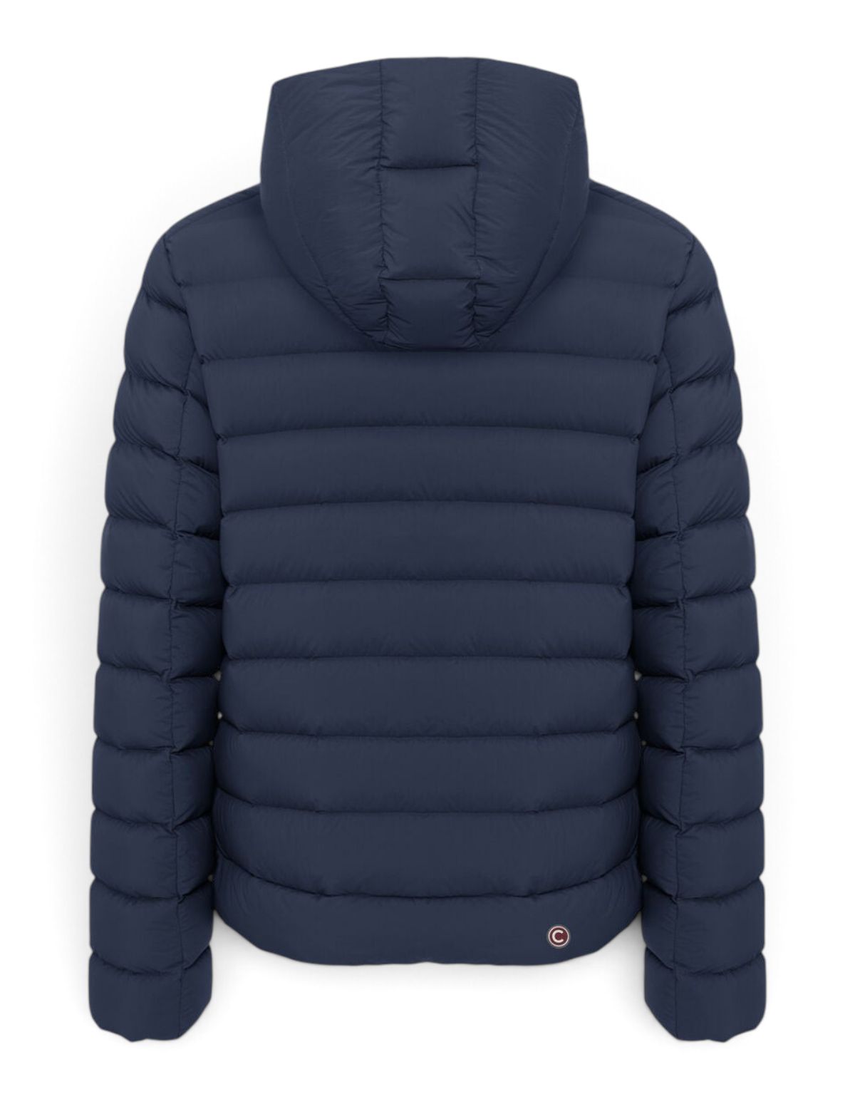 Colmar Originals Piumino opaco con cappuccio blu navy, indossato, vista laterale