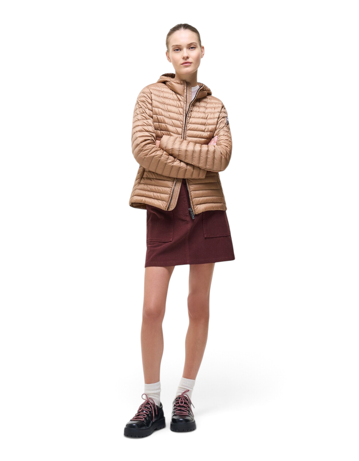 Colmar Originals Piumino leggero con cappuccio beige Marrakech, vista frontale