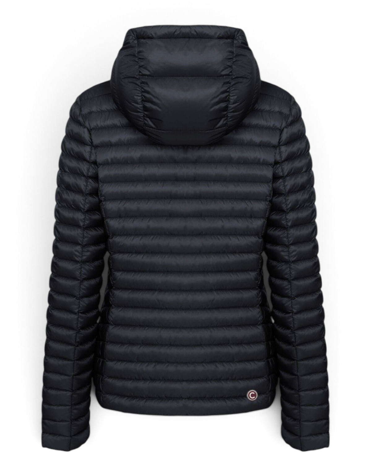 Colmar Originals Piumino leggero con cappuccio nero, indossato, vista laterale
