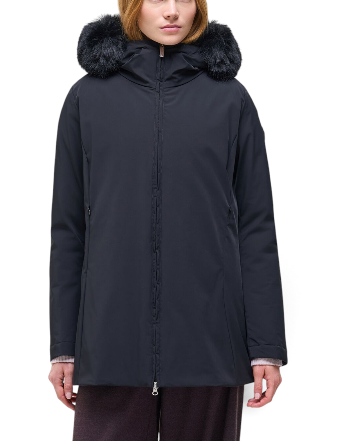 Colmar Originals Piumino impermeabile con pelliccia nero, vista posteriore