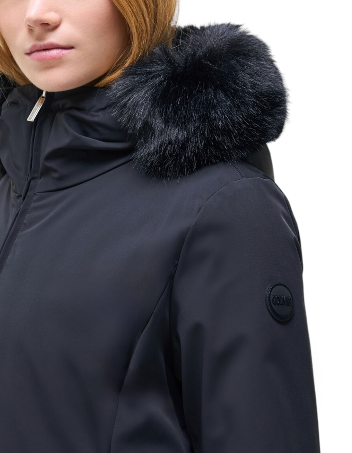 Colmar Originals Piumino impermeabile con pelliccia nero, vista laterale