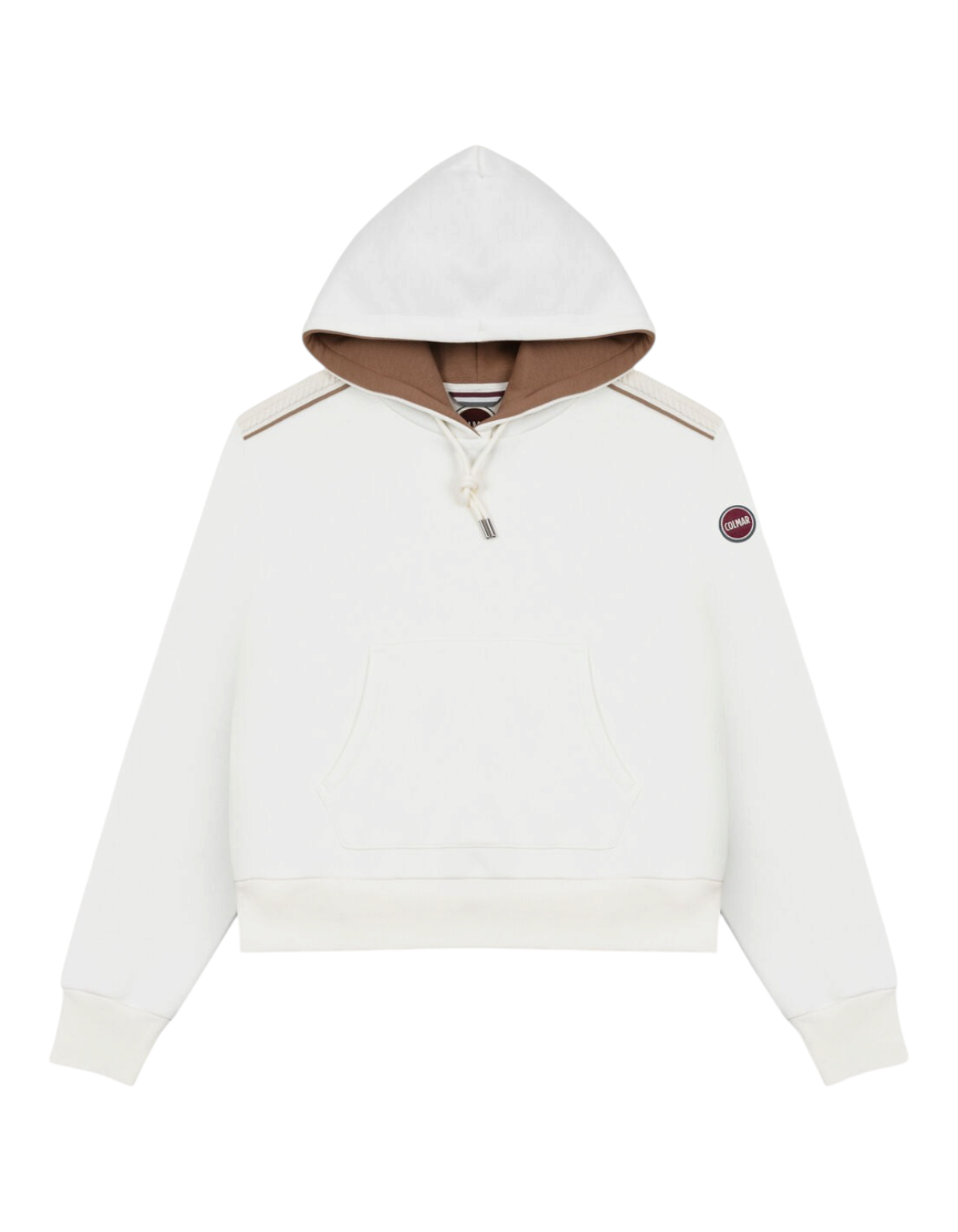 Colmar Originals Felpa con cappuccio Heritage bianco tofu, indossato, vista frontale
