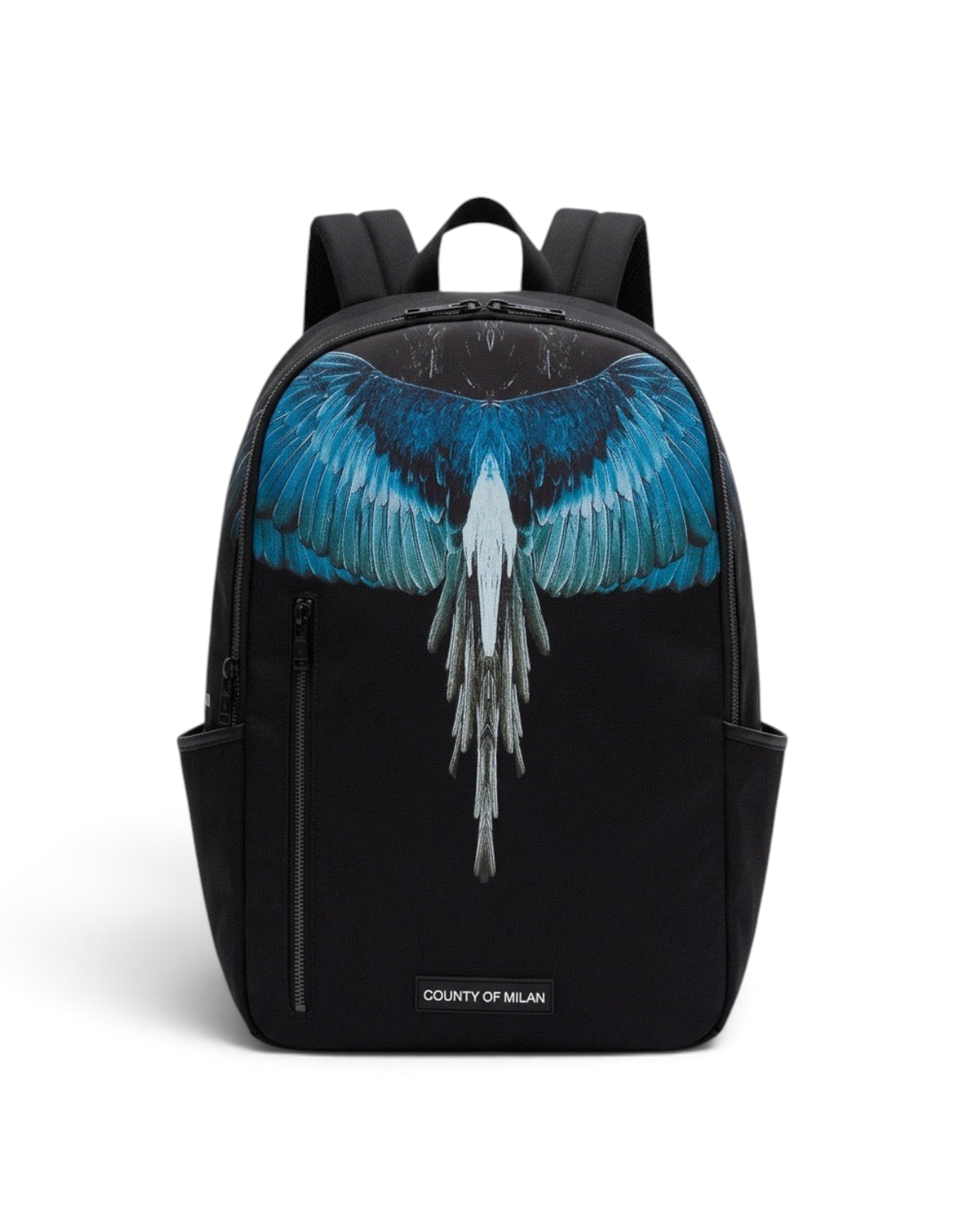 Marcelo Burlon - County Of Milan Zaino Saffiano Nero/Turquoise Wings COMAF261075