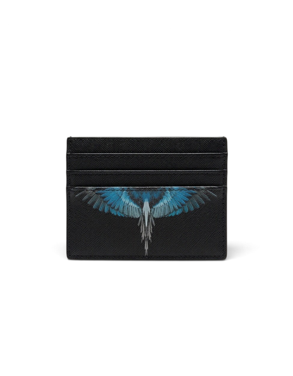 Marcelo Burlon - County Of Milan Portacarte Saffiano Nero/Turquoise Wings COMAF261094