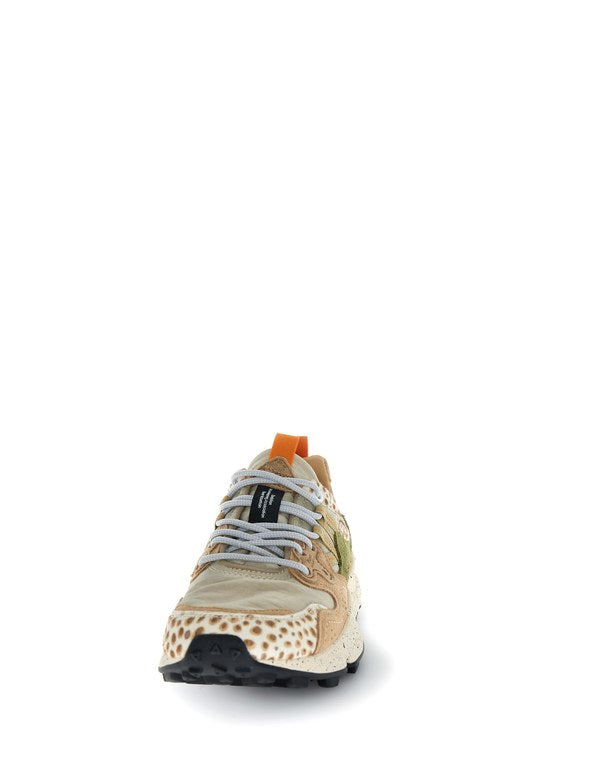 Sneaker Yamano 3 Uni Cow Velour Beige-Cognac-Brown - Immagine 4
