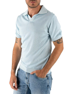 Devid Label Alassio - Polo in Maglia - Cotone Premium – vista principale – Master SKU DL_ALASSIO MT25110 ACMARINA