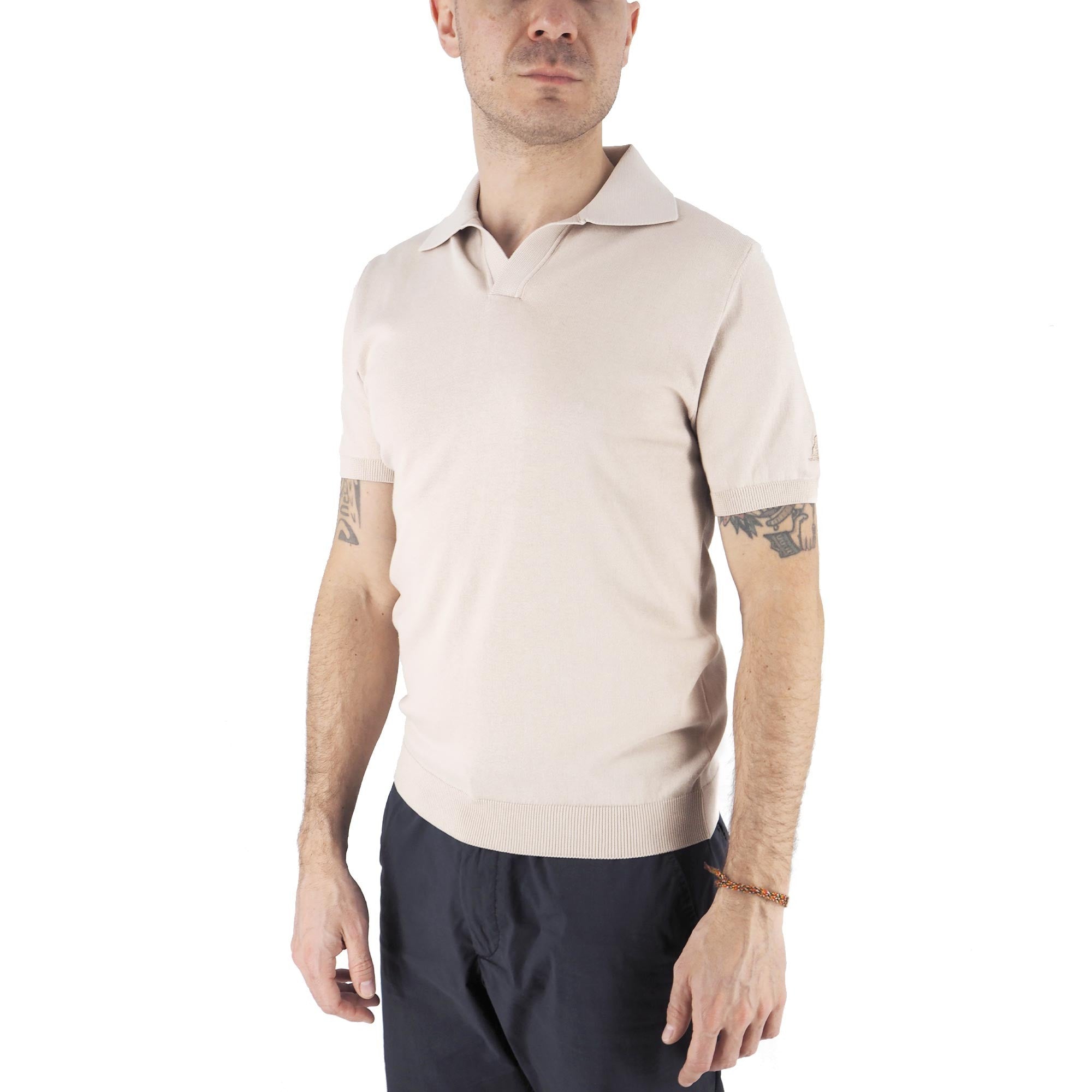 Devid Label Alassio - Polo in Maglia - Cotone Premium, Sabbia – dettaglio prodotto 4 – Master SKU DL_ALASSIO MT25110 SABBIA