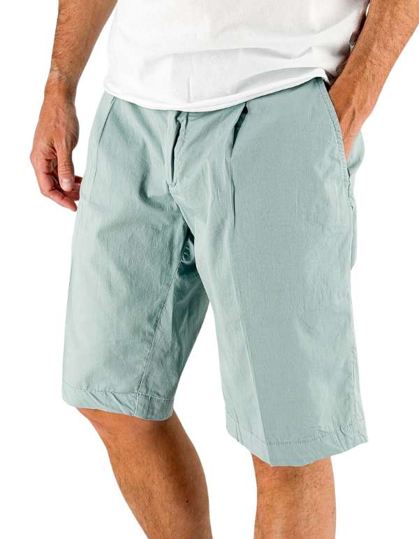 Devid Label Amalfi - Bermuda con Pences - Chic – vista principale – Master SKU DL_AMALFIESS2020_C22_SALVIA