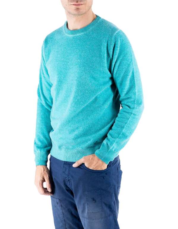 Devid Label Bergen - Maglia Girocollo - Lana Cashmere – vista principale – Master SKU DL_DL006_22815_OTTANIO_SCURO