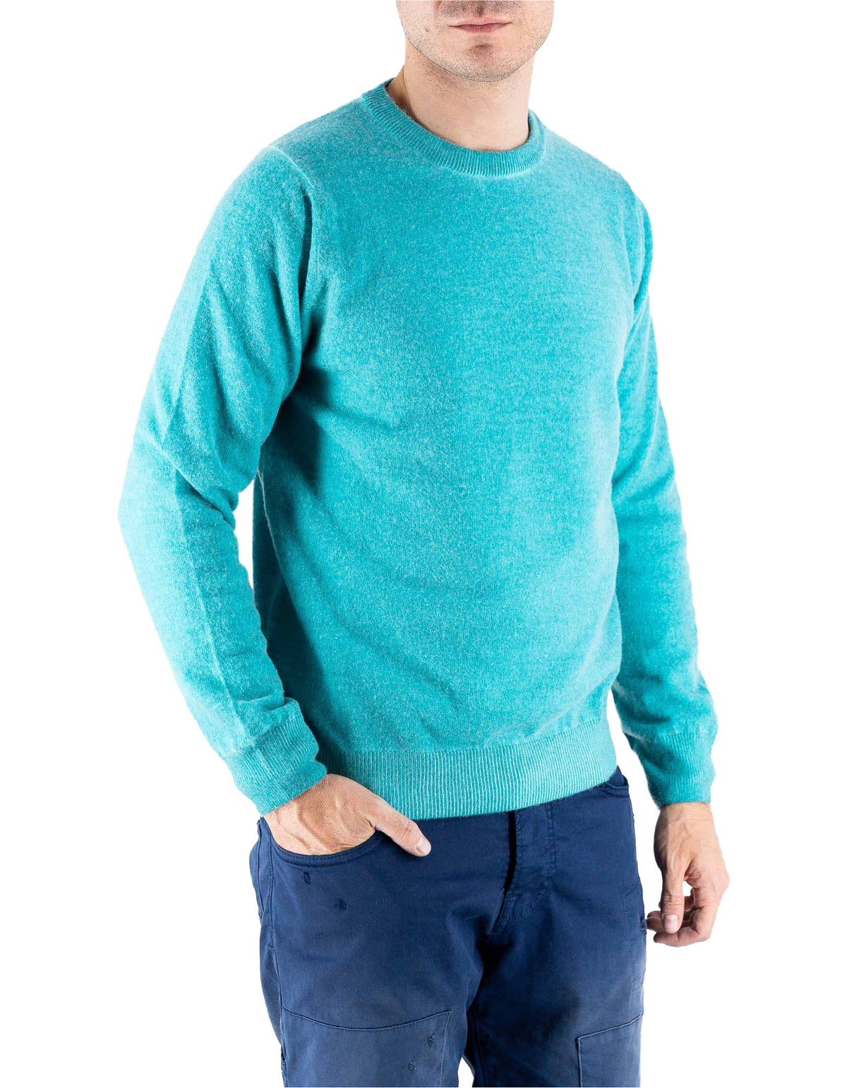 Devid Label Bergen - Maglia Girocollo - Lana Cashmere – dettaglio prodotto 4 – Master SKU DL_DL006_22815_OTTANIO_SCURO