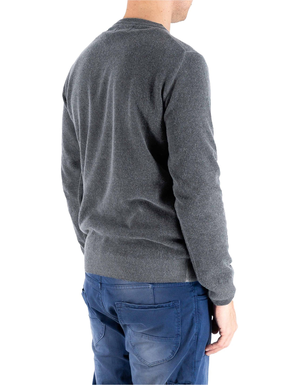 Devid Label Bergen - Maglia Girocollo - Lana Cashmere, Grigio – dettaglio prodotto 5 – Master SKU DL_DL006_GRIGIO_CAMPIONE