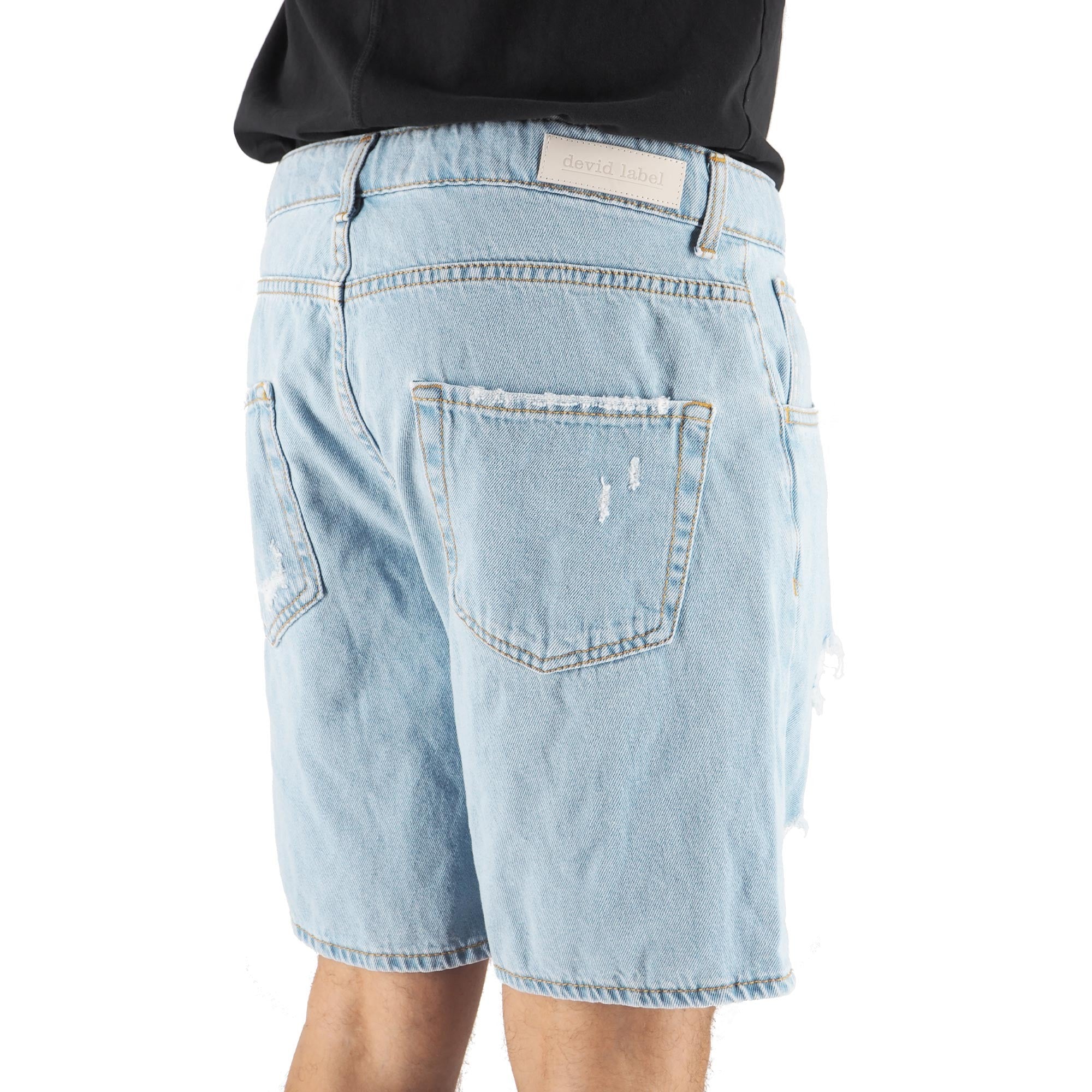 Devid Label Biarritz - Bermuda in Denim - Destroyed – dettaglio prodotto 6 – Master SKU DL_DAV J 9041