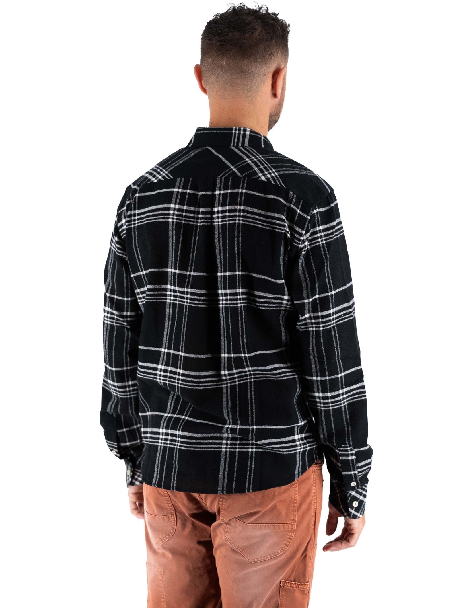Devid Label Bristol - Camicia a Quadri - Button Down, Nero – dettaglio prodotto 4 – Master SKU DL_DL-327_NERO