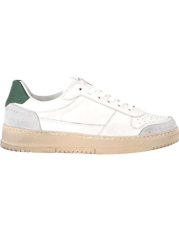 Devid Label Como - Sneaker in Nappa e Camoscio - Premium, Bianco – vista principale – Master SKU DL_DLS RIPOR VERDE