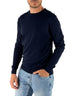 Devid Label Corniglia - Maglia Girocollo Manica Lunga - Cotone Premium, Blu Navy – vista principale – Master SKU DL_CORNIGLIA MT25122 BLUNAVY
