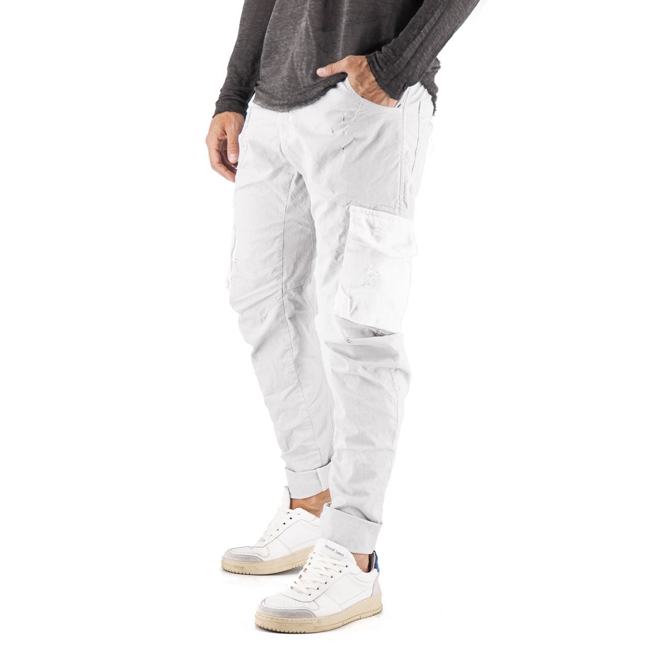 Devid Label Courmayeur - Pantalone Cargo - Essential – dettaglio prodotto 4 – Master SKU DL_COURMA INT05 GHIACCIO