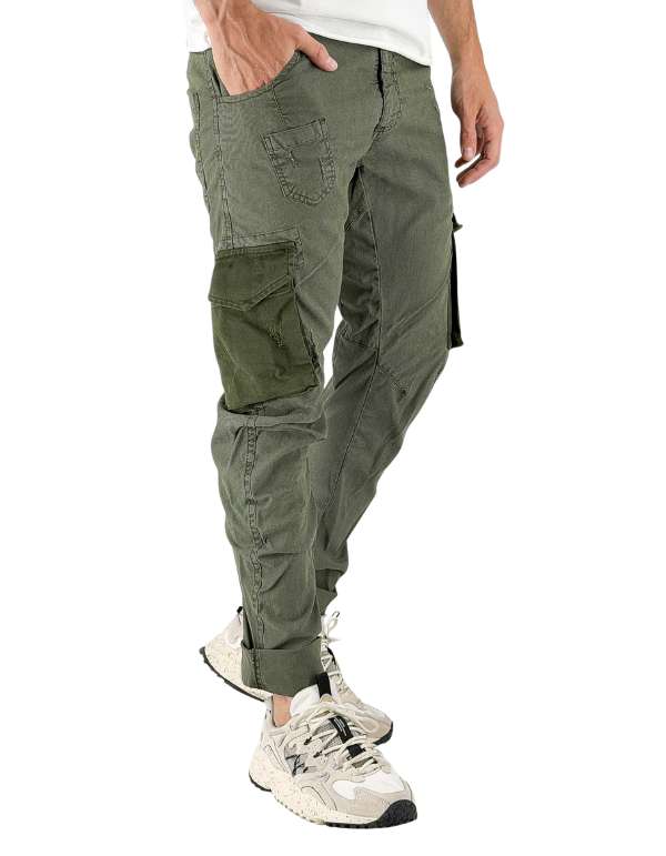 Devid Label Courmayeur - Pantalone Cargo - Essential, Verde – vista principale – Master SKU DL_COURMA INT05 VERDE