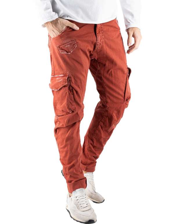 Devid Label Courmayeur - Pantalone Cargo - Strong – vista principale – Master SKU DL_COURMA_STRONG_MATTONE