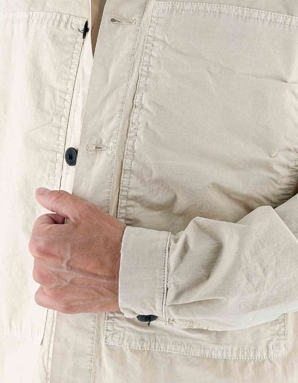 Devid Label Dundee - Overshirt in Gabardina - Essential, Sabbia – dettaglio prodotto 2 – Master SKU DL_OVERSHIRT ESSC06 SABBIA