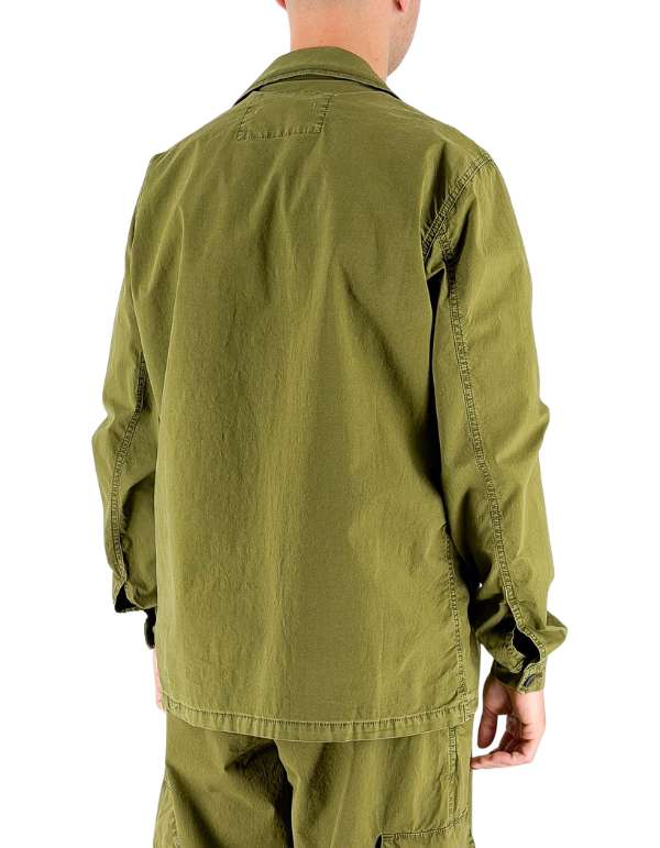 Devid Label Dundee - Overshirt in Gabardina - Essential, Verde – dettaglio prodotto 3 – Master SKU DL_OVERSHIRT ESSC06 VERDE