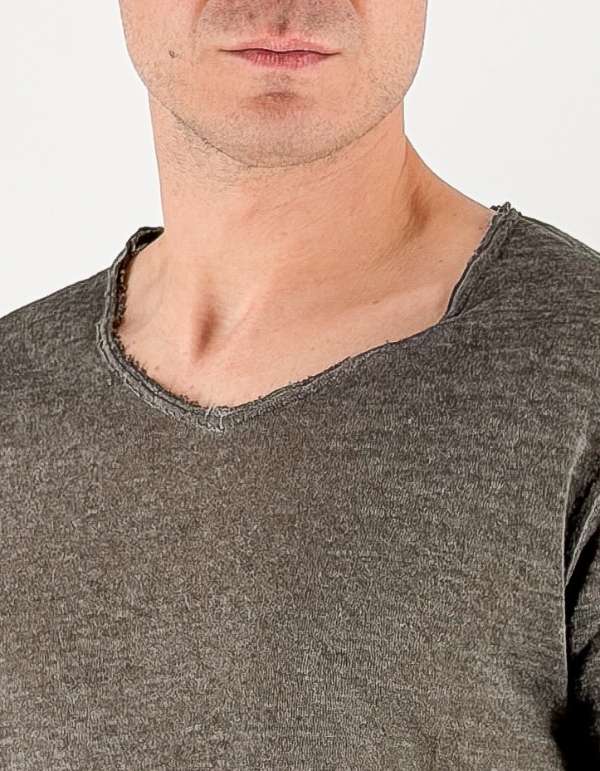 Devid Label Granada - T-shirt in Puro Lino - Premium, Antracite – dettaglio prodotto 2 – Master SKU DL_GRANADA ANTRACITE