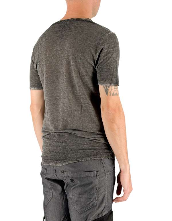 Devid Label Granada - T-shirt in Puro Lino - Premium, Antracite – dettaglio prodotto 4 – Master SKU DL_GRANADA ANTRACITE