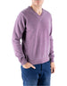 Devid Label Helsinki - Maglia Scollo V - Lana Cashmere, Viola – vista principale – Master SKU DL_DL011_22805_POLPA_VIOLA