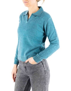 Devid Label Inari - Polo in Maglia - Lana Cashmere – vista principale – Master SKU DL_DL021_22815_OTTANIO_SCURO