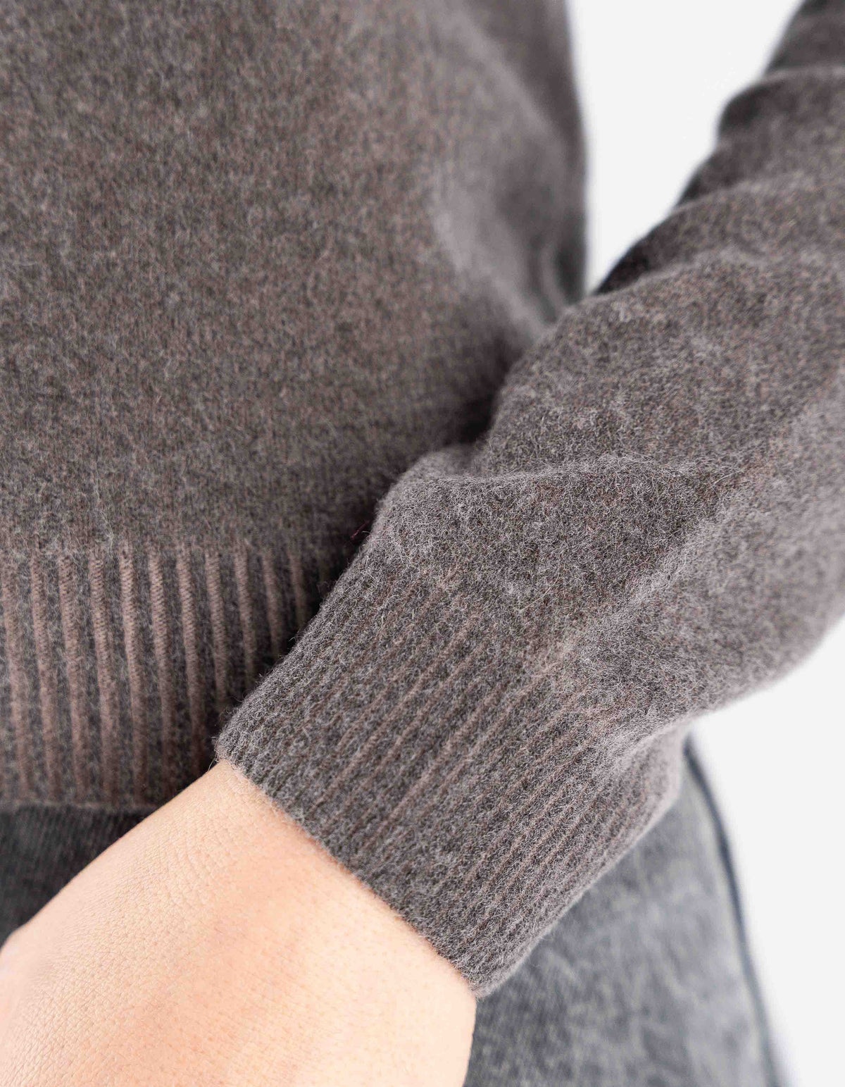 Devid Label Inari - Polo in Maglia - Lana Cashmere, Moro – dettaglio prodotto 4 – Master SKU DL_DL021_22834_MORO