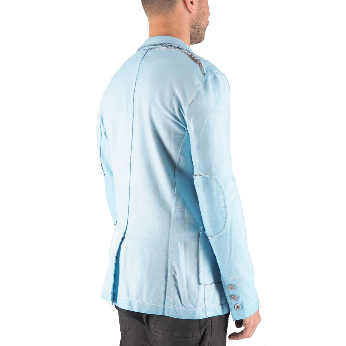 Devid Label Llorente - Giacca in Jersey - Soft, Azzurro – dettaglio prodotto 4 – Master SKU DL_LLORENTE AZZURRO