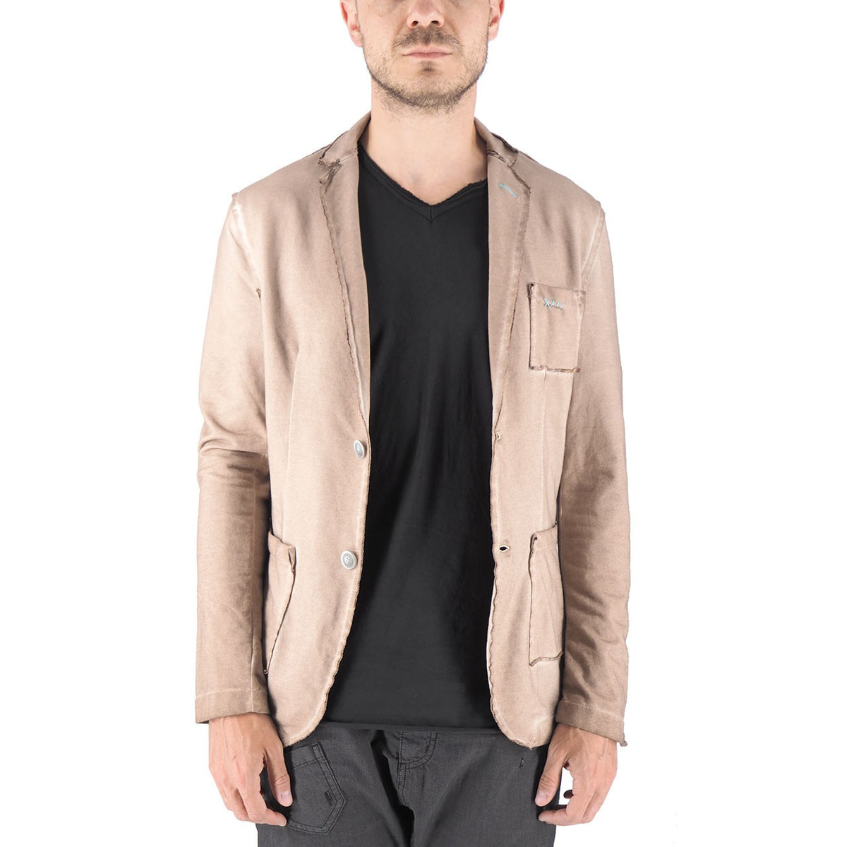 Devid Label Llorente - Giacca in Jersey - Soft, Beige – dettaglio prodotto 4 – Master SKU DL_LLORENTE BEIGE