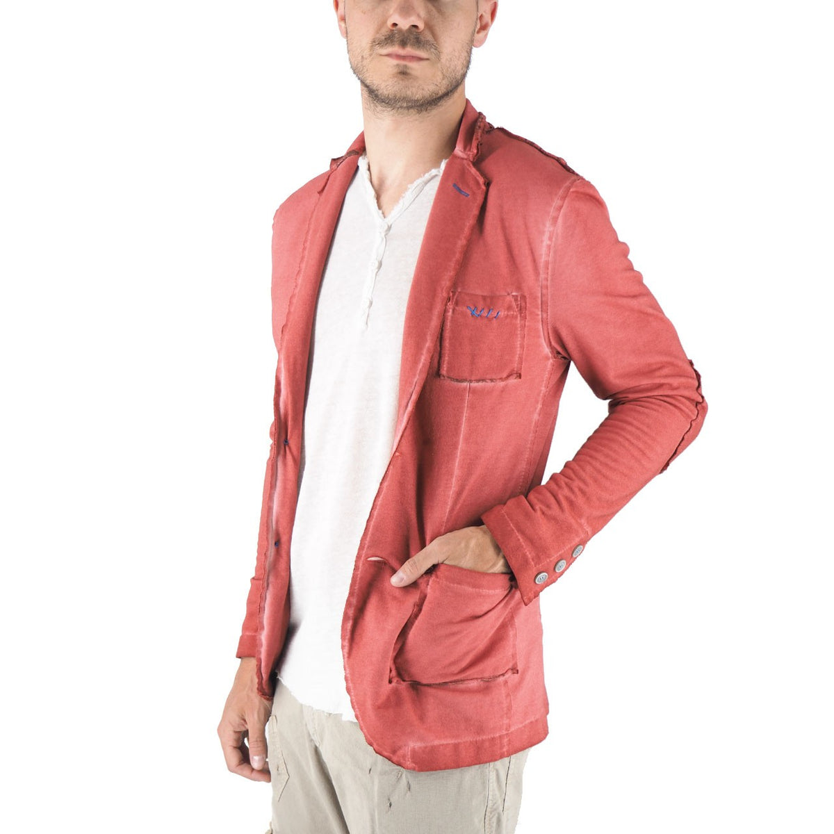Devid Label Llorente - Giacca in Jersey - Soft – dettaglio prodotto 4 – Master SKU DL_LLORENTE MARSALA