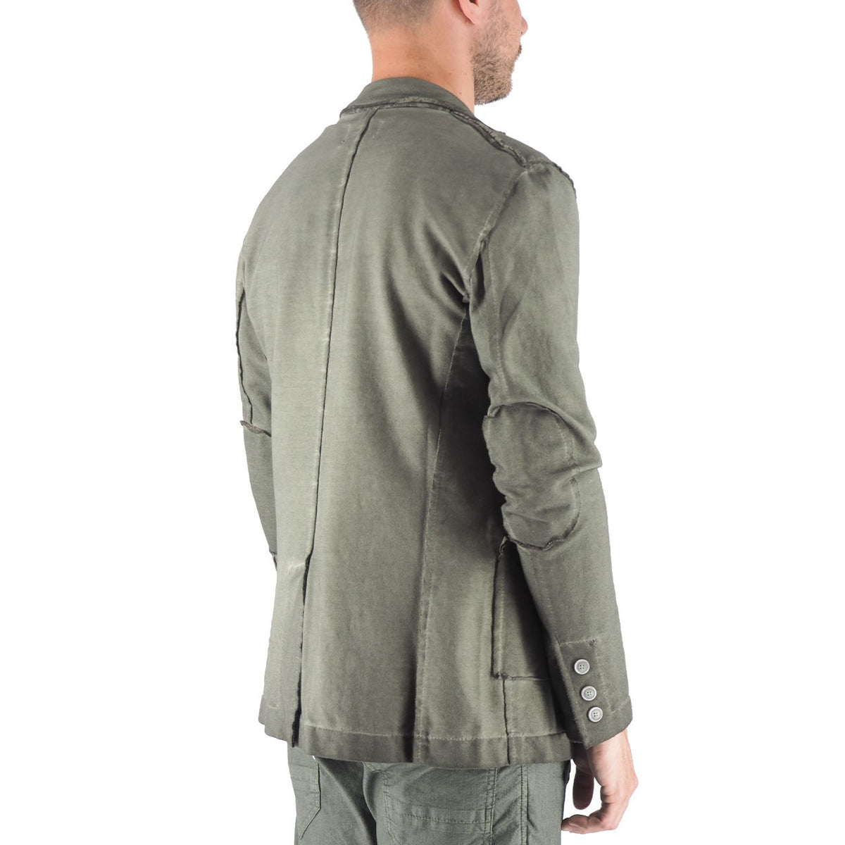 Devid Label Llorente - Giacca in Jersey - Soft, Verde Militare – dettaglio prodotto 7 – Master SKU DL_LLORENTE VERDE MILITARE