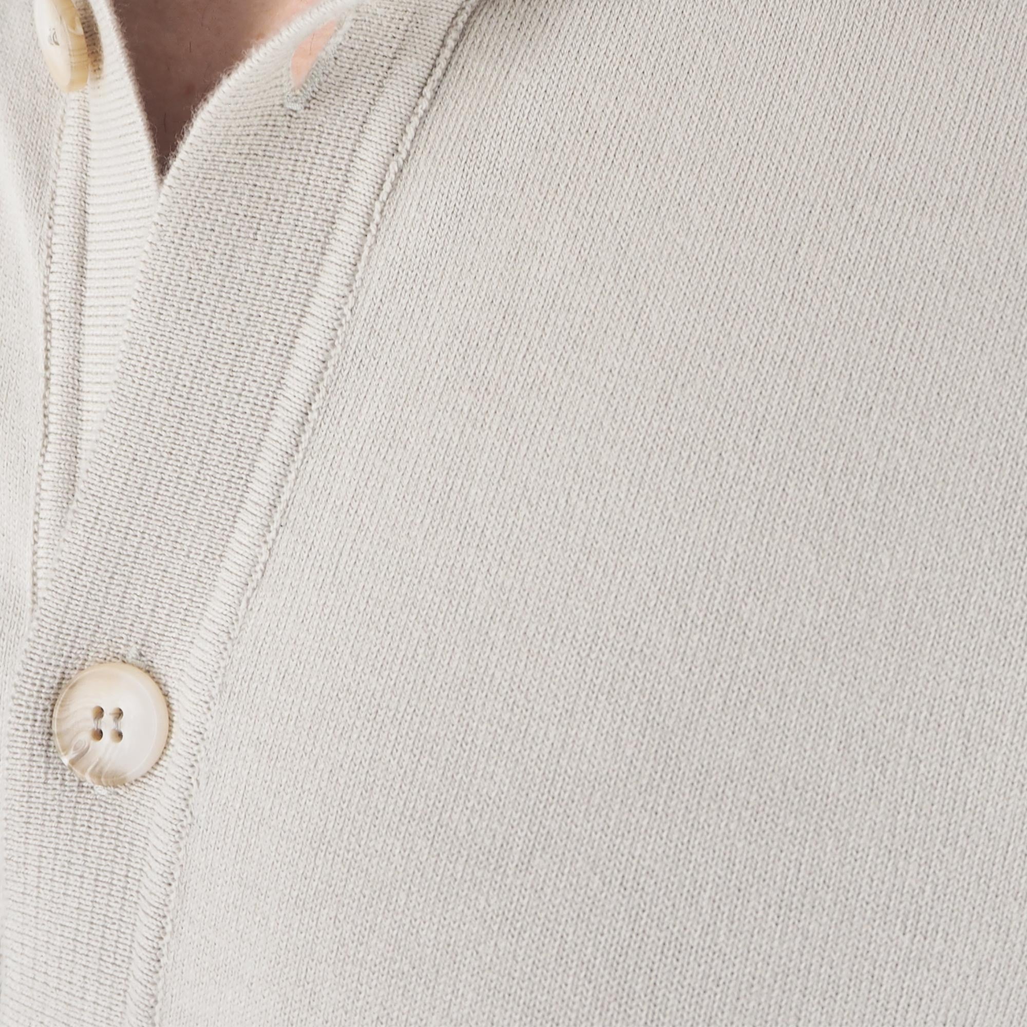 Devid Label Malpasso - Cardigan con Bottoni - Cotone Premium, Beige – dettaglio prodotto 2 – Master SKU DL_MALPASSO MT25107 BEIGE