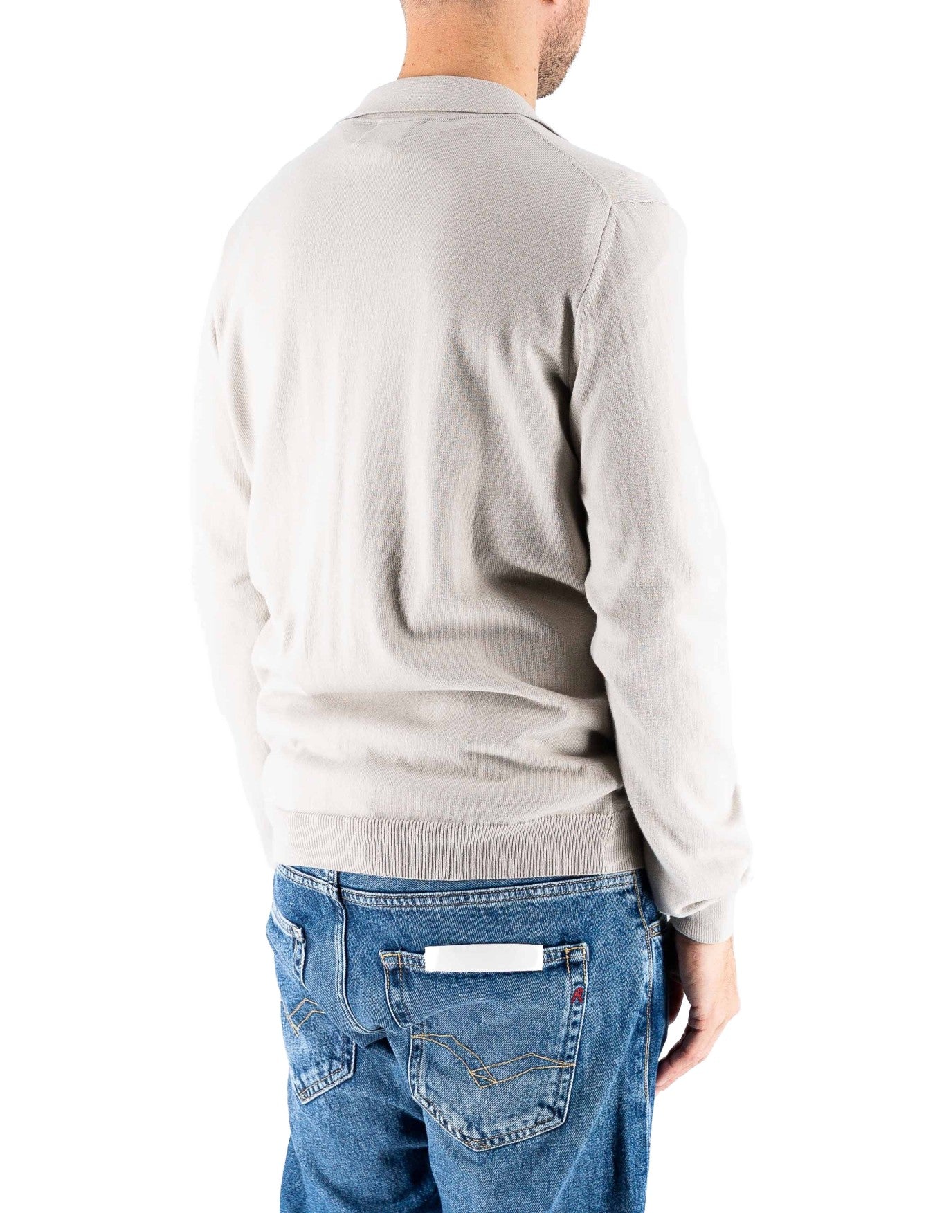 Devid Label Malpasso - Cardigan con Bottoni - Cotone Premium, Beige – dettaglio prodotto 4 – Master SKU DL_MALPASSO MT25107 BEIGE