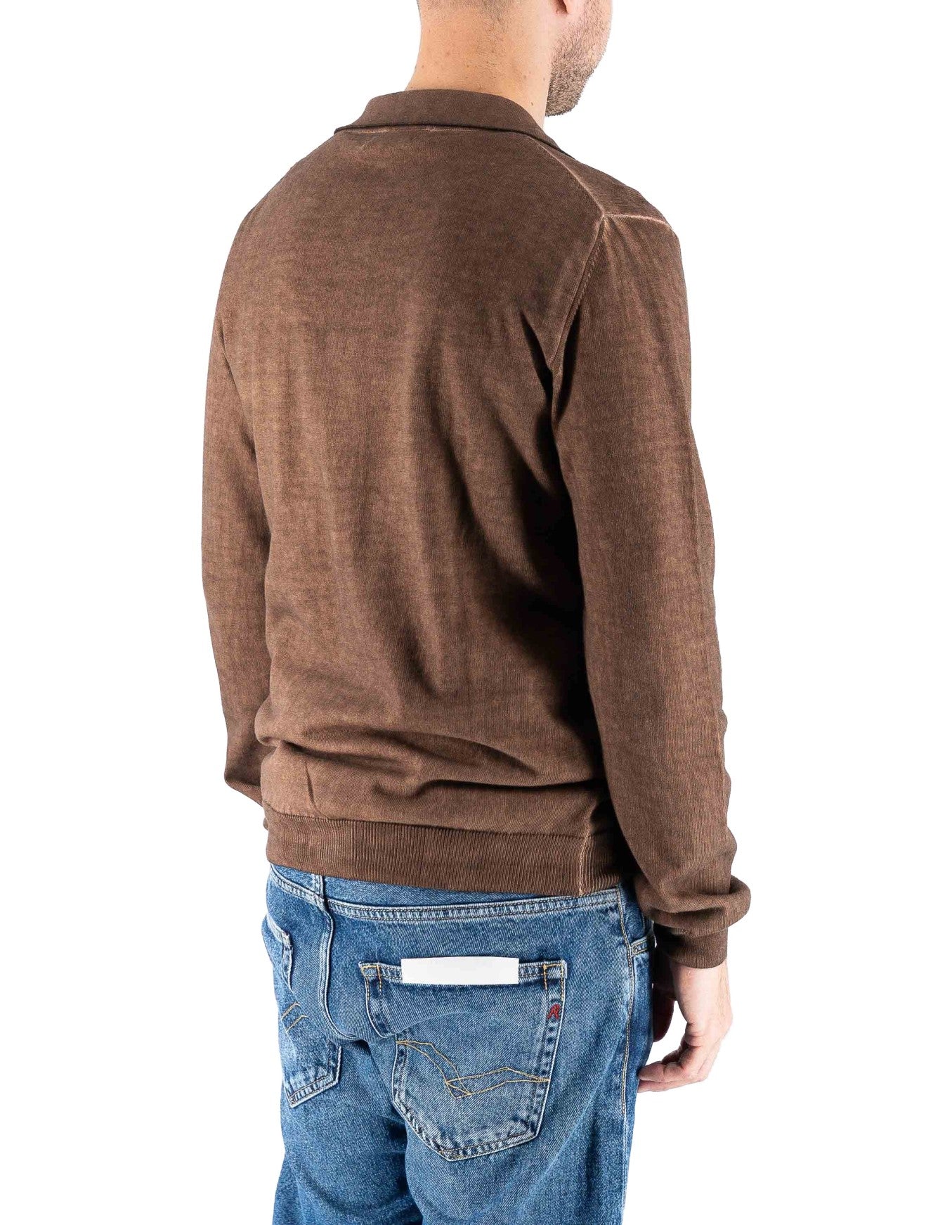 Devid Label Malpasso - Cardigan con Bottoni - Cotone Premium, Moro – dettaglio prodotto 5 – Master SKU DL_MALPASSO MT25107 MORO