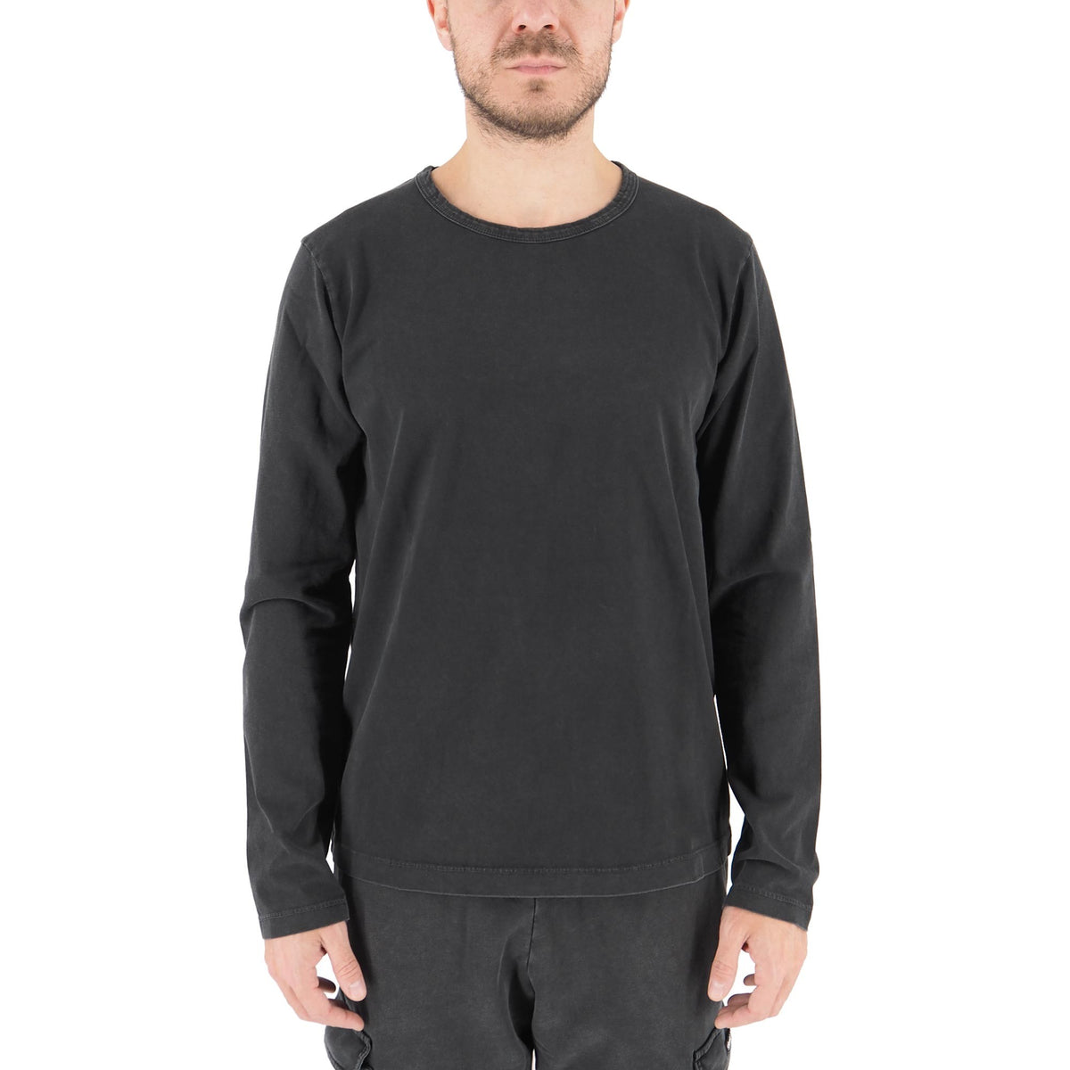 Devid Label Marble - T-shirt Manica Lunga - Essential, Nero – dettaglio prodotto 5 – Master SKU DL_MARBLE NERO